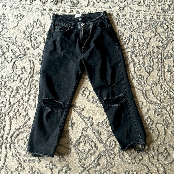 Abercrombie & Fitch Curve Love Ankle Straight Ultra High Rise Size 28/6 Short - Picture 2 of 7